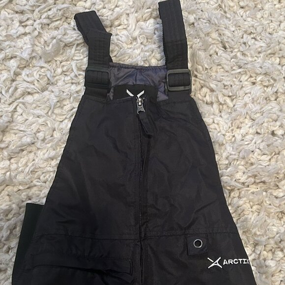 Arctix Kids Insulated Snow Bib Overalls, Black, Small - Picture 2 of 3